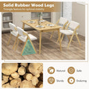 Set of 2 Folding Kitchen Dining Chairs with Rubber Wood Legs by LJGDeals