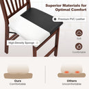 Set of 2 Counter Height Chairs Folding Kitchen Island Stool with Padded Seat-Brown by LJGDeals