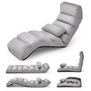 Folding Lazy Sofa Chair Stylish Sofa Couch Beds Lounge Chair W/Pillow by LJGDeals