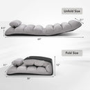 Folding Lazy Sofa Chair Stylish Sofa Couch Beds Lounge Chair W/Pillow by LJGDeals