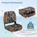 2-Pack Boat Seats Folding Low Back Boat Chairs Waterproof PVC Leather Cabin Seating by LJGDeals