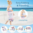 Folding Low Beach Chair Set of 2 Patio Sling Chairs with Padded Head Pillow by LJGDeals