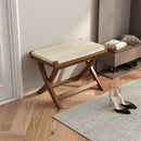 Folding Natural Rattan Ottoman with Hand-woven Seat by LJGDeals
