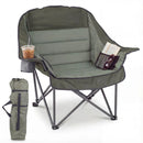 Folding Oversized Camping Chair with Side Pockets and Cup Holder by DirectDeals