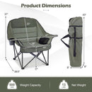 Folding Oversized Camping Chair with Side Pockets and Cup Holder by LJGDeals