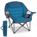 Folding Oversized Camping Chair with Side Pockets and Cup Holder by DirectDeals