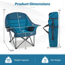 Folding Oversized Camping Chair with Side Pockets and Cup Holder by LJGDeals