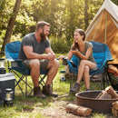 Folding Oversized Camping Chair with Side Pockets and Cup Holder by DirectDeals