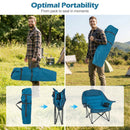 Folding Oversized Camping Chair with Side Pockets and Cup Holder by DirectDeals
