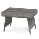 Folding PE Rattan Side Coffee Table Patio Garden Furniture by LJGDeals