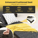 Folding Rattan Chaise Lounge Set of 2 with Adjustable Backrest by DirectDeals