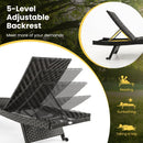 Folding Rattan Chaise Lounge Set of 2 with Adjustable Backrest by LJGDeals