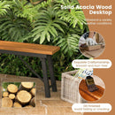 Folding Picnic Bench Set Rectangular Acacia Wood Dining Camping BBQ Benches by LJGDeals