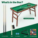 Folding Portable Billiards Table Game Set with Adjustable Foot Levelers by LJGDeals