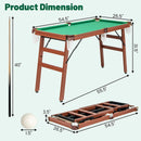 Folding Portable Billiards Table Game Set with Adjustable Foot Levelers by LJGDeals