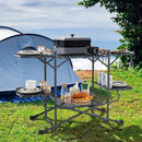 Folding Portable Outdoor Cook Station with Heat-Resistant Aluminum Tabletop by LJGDeals