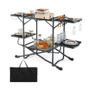 Folding Portable Outdoor Cook Station with Heat-Resistant Aluminum Tabletop by LJGDeals