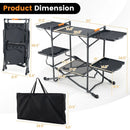 Folding Portable Outdoor Cook Station with Heat-Resistant Aluminum Tabletop by LJGDeals