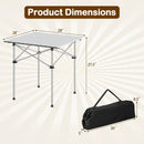 Folding Roll-up Camping Table with Metal Legs by LJGDeals