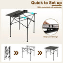 Folding Roll-up Camping Table with Metal Legs by LJGDeals