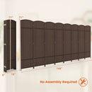 8-Panel Folding Room Divider with Hand-Woven Texture and Solid Wood Frame by LJGDeals
