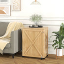 Folding Sewing Table with Storage Shelf and 5 Lockable Wheel by DirectDeals