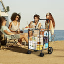 Folding Shopping Cart for Laundry with Swiveling Wheels and Dual Storage Baskets by LJGDeals