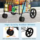 Folding Shopping Cart for Laundry with Swiveling Wheels and Dual Storage Baskets by LJGDeals