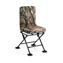 Swivel Folding Chair with Backrest and Padded Cushion by LJGDeals