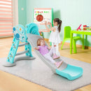 3-in-1 Folding Slide Playset with Basketball Hoop and Small Basketball by LJGDeals