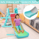 3-in-1 Folding Slide Playset with Basketball Hoop and Small Basketball by LJGDeals