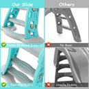 3-in-1 Folding Slide Playset with Basketball Hoop and Small Basketball by LJGDeals