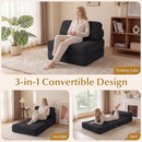 Folding Sofa Bed with Pillow and Back Support for Living Room by LJGDeals