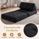 Folding Sofa Bed with Pillow and Back Support for Living Room by LJGDeals