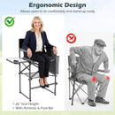 Tall Director Chair 26" Seat Height with Side Table by LJGDeals