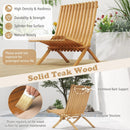 Folding Teak Wood Outdoor Lounge Chair with Slatted Seat and Backrest by LJGDeals