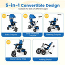 Folding Tricycle Baby Stroller with Reversible Seat and Adjustable Canopy by LJGDeals