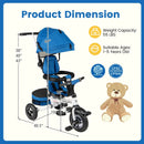 Folding Tricycle Baby Stroller with Reversible Seat and Adjustable Canopy by LJGDeals