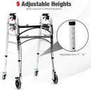 Adjustable Aluminum Walker with Wheels and Brakes by LJGDeals