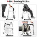 Adjustable Aluminum Walker with Wheels and Brakes by LJGDeals
