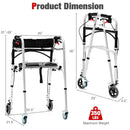 Adjustable Aluminum Walker with Wheels and Brakes by LJGDeals