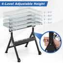 Folding Welding Table Welding Workbench with 2 Fixed Wheels 4-Level Height by LJGDeals
