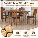 Folding Wooden Dining Chair Set of 2 Faux Leather Upholstered Kitchen Armless Chairs by LJGDeals