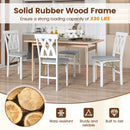 Folding Wooden Dining Chair Set of 2 Faux Leather Upholstered Kitchen Armless Chairs by LJGDeals