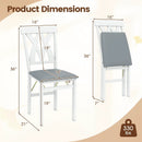 Folding Wooden Dining Chair Set of 2 Faux Leather Upholstered Kitchen Armless Chairs by LJGDeals