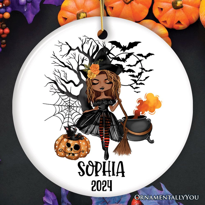 Custom Witch Halloween Theme Women's Ornament