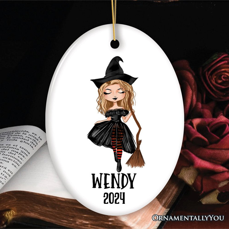 Custom Witch Halloween Theme Women's Ornament