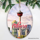 Calgary Tower Art Ornament, Canada Christmas Gift