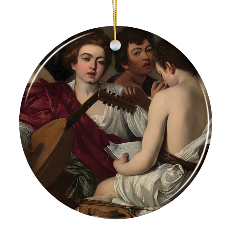 Caravaggio Musicians Ornament, Famous Painting Christmas Decoration Souvenir