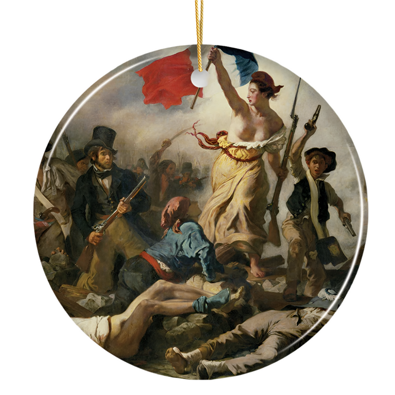 Eugene Delacroix the Liberty Leading the People Ornament, Famous Painting Christmas Decoration Souvenir